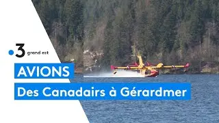 Lutte contre les incendies : des avions Canadair sur le lac de Gérardmer