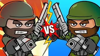 1 vs 5 only headshots || mini militia gameplay 