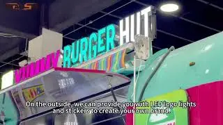 Street Food Trailer for Selling Coffee Van Catering Cart Burgers Ice Cream BBQ Mobile Food Truck