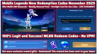 Активируйте коды Mobile Legends 7 ноября 2025 г. + бесплатное пополнение баланса для Nexus Sea Pr...