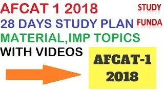 AFCAT 1 2018 CRACK IN 4 WEEKS WITH STUDY MATERIAL ,STUDY PLAN