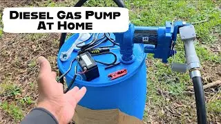 Diesel Gas Pump at Home | 30 Gallon Plastic Storage Container