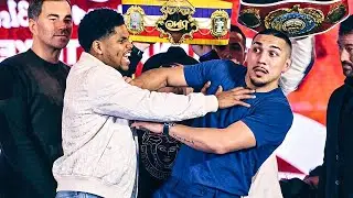 Shakur Stevenson Almost BRAWLS With Teofimo Lopez At Press Conference FACE OFF!