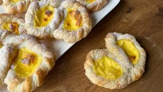 Pudding Brezel aus Bl&auml;tterteig schnell machen 🤗