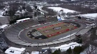 DRONE VIDEO OVER BOWMAN GRAY AFTER SNOW REMOVAL BEFORE CLASH