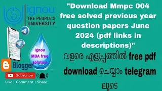 mmpc 004 free solved previous year question paper pdf links in description