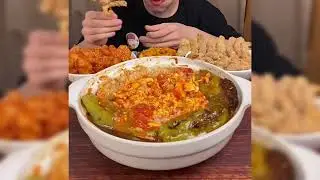 MUKBANG ASMR | 🌶️One bite of a tiger skin chili pepper! Hiss~ Not spicy!