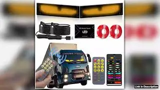 2PCS Devil Eyes Light Truck LED Windshield Eyes Custom Flexible Neon Matric Panel Car LED Display