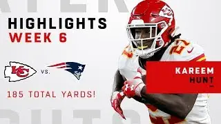 Kareem Hunt's Huge Game w/ 185 Total Yards vs. Pats!