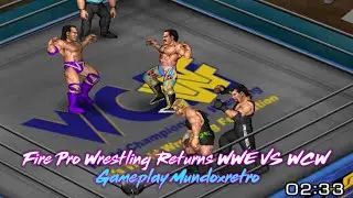 Fire Pro Wrestling Returns WWE VS WCW Gameplay Mundoxretro