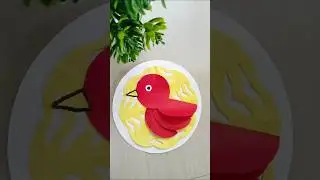 Paper bird making | Paper Art and craft #shorts  #status #papercraft #youtubeshorts #walldecor