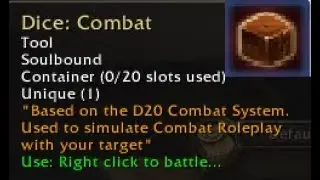 TRP3 Extended Item Showcase | Combat Dice | Mount Inventory| Obidiah does WoW | Roleplaying