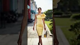 🌞 Chic Yellow Dress #beauty #dressootd #fashion #clothing #dress