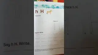 📕Book- Literacy  📍 Trace and write the letters (Small h) and (Capital H).