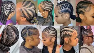50+ Stylish & Unique Stitch Braids Hairstyles for Black Women~Scissors Braids Hairstyles Ideas