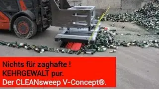 Staplerbesen CLEANsweep mit V Concept im Recycling