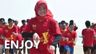 OUTBOUND HAPPY DI PANTAI KARANG BOLONG ANYER BANTEN