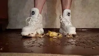 Buffalo boots crush 2 bananas to complete mush. #sneakers #buffalolondon #shoes