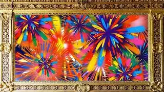 Frame TV Art - 8 Hours Abstract Fireworks Display for New Year's