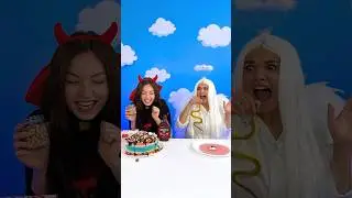 Angel vs Demon! 😇😈 Kind Angel Made a Lazy Cake 😇🎂