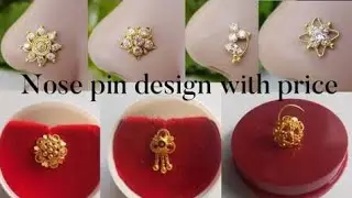 नाक की Letest Nose Pin 🦋🦋#Beautiful Design Pure 24k Gold नाक की nose Pin 🦋🦋#Light weight and Price 🦋