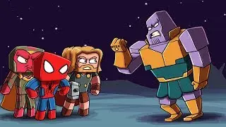Minecraft - Avengers Infinity War - SUPERHEROES SQUAD VS THANOS!