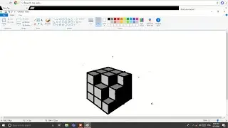 How to draw a 3d cube in ms paint on pc