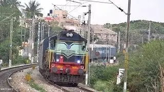 WDM3A Diesel ALCO Chugging in with NMG(New Modified Goods) wagons Train