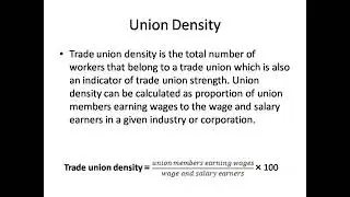 UNION DENSITY