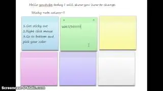 How to change sticky note colors!