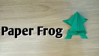 Origami Jumping Paper Frog  🐸| Fun and Easy Origami Craft 