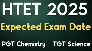 HTET 2025 Expected Exam Date Notification PGT Chemistry TGT Science preparation