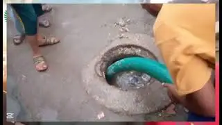 DRAINAGE THRU SUCTION MACHINE/PUMP.