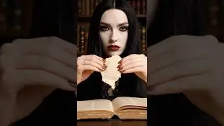 Library Horror Aesthetic | Gothic Girl Eating Books