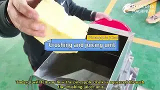 How does a crushing and juicer extract pineapple juice?