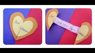 Father's Day Special Card || Beautiful Handmade Heart Card || Easy Surprise Message Card || DIY