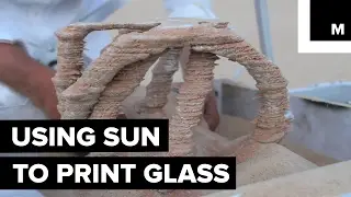 Solar-powered machine turns sand into glass