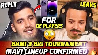 Mavi reply on GE lineup confirm 🔥, New 14 pro max for GE PLAYERS,✅, BGMI 3 big event leaks. #scout