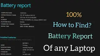 How to check battery health in windows laptop? | Laptop Battery Health | Windows Laptop