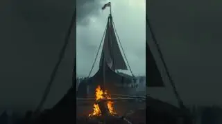 A Viking ship burial