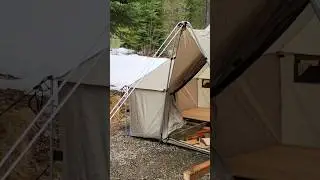 Peek into the Alaknak Wall Tent at Camp.  Full video up today! #travel #camping #adventure #idaho