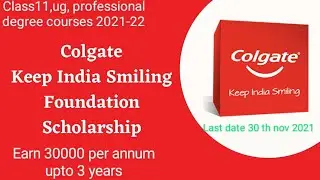 COLGATE SCHOLARSHIP 2021-22