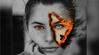 Fire Face Photo Editing | PicsArt Editing Tutorial || - CS EDITZ