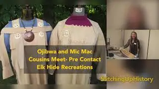 Hand Sewing Ojibway, Mic Mac, Cree Elk Hide Native American Strap Dress Regalia