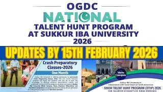 Sukkur IBA University Admissions 2026 Updates by 15th February 2026.