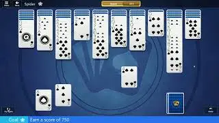 ᗒ 24 May 2019 - SPIDER SOLITAIRE - Microsoft Solitaire Collection (earn a score of 750)