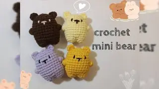 crochet mini bear 🐻 | easy tutorial | amigurumi dan gantungan kunci | #03