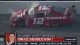 Brad Keselowski Amazing Crash at Atlanta (March 7 2010)