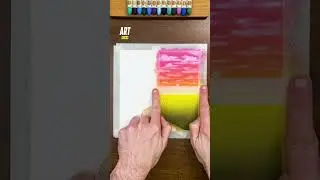 How to create an impressive color gradient with oil pastels 🖍️😱 #oilpastels #tutorial #gradient