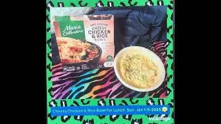 Cheesy Chicken & Rice Bowl For Lunch. Sun. Jan 1-5-2025 😋